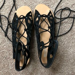 Black Gladiator Sandals